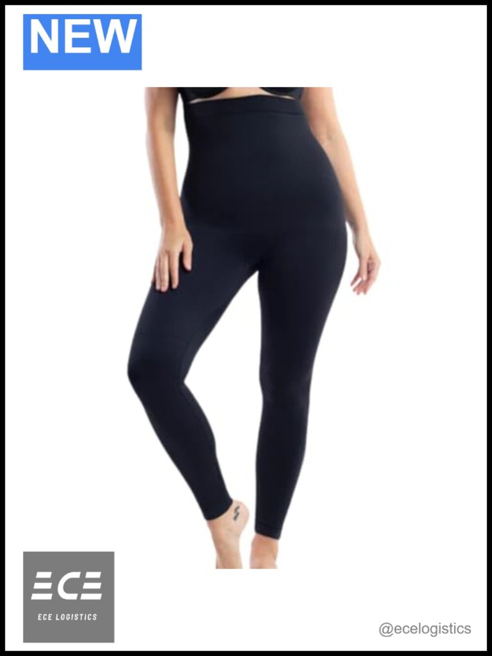 High Waisted Tummy Control Compression Leggings Nylon Spandex